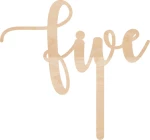 Cake Topper Five ΞΥΛΟ