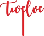 Cake Topper Twelve ΚΟΚΚΙΝΟ