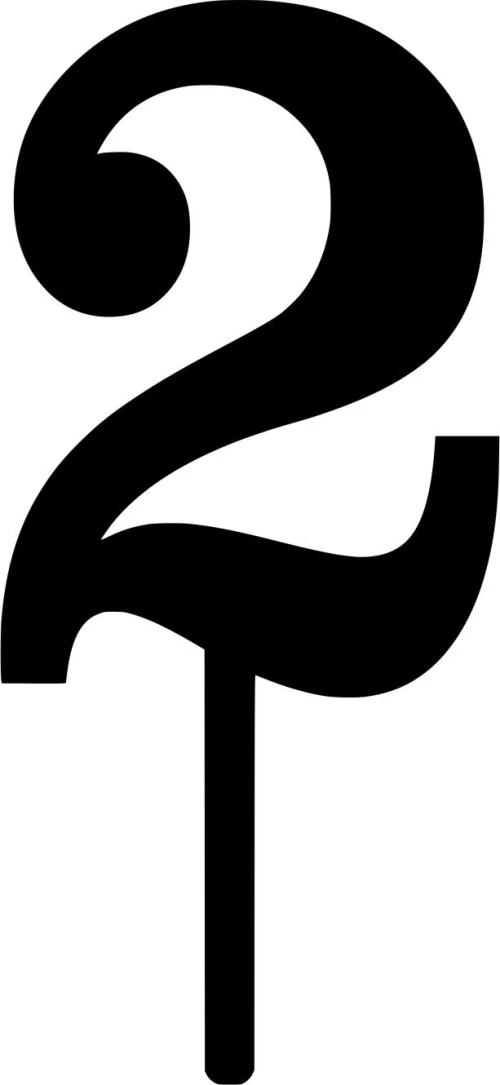 Cake Topper 2 ΜΑΥΡΟ