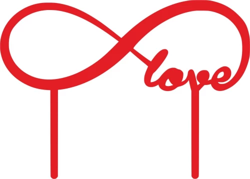 Cake Topper Love 8 ΚΟΚΚΙΝΟ