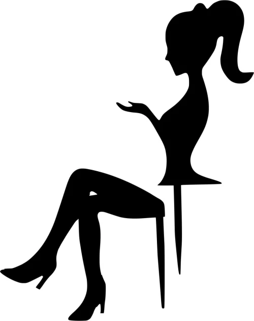 Cake Topper Woman 2 ΜΑΥΡΟ