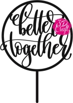 Cake Topper Better Together ΚΟΚΚΙΝΟ