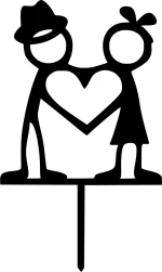 Cake Topper Love 3 ΜΑΥΡΟ