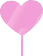 Cake Topper Heart ΡΟΖ ΚΑΘΡΕΠΤΗΣ