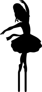 Cake Topper Ballerina 1 ΜΑΥΡΟ