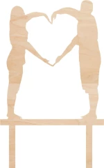 Cake Topper Heart 3 ΞΥΛΟ