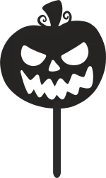 Cake Topper Halloween pumpkin ΜΑΥΡΟ