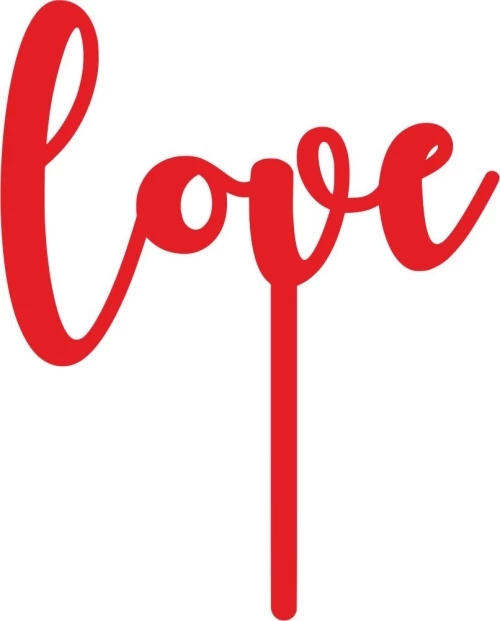 Cake Topper Love 6 ΚΟΚΚΙΝΟ