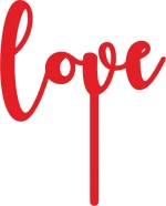 Cake Topper Love 6 ΚΟΚΚΙΝΟ