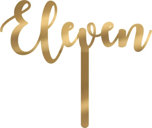 Cake Topper Eleven ΧΡΥΣΟ ΚΑΘΡΕΠΤΗΣ