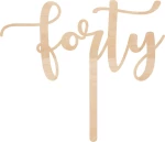 Cake Topper Forty ΞΥΛΟ