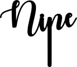 Cake Topper Nine ΜΑΥΡΟ