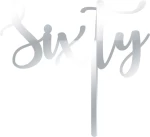 Cake Topper Sixty ΑΣΗΜΙ ΚΑΘΡΕΠΤΗΣ