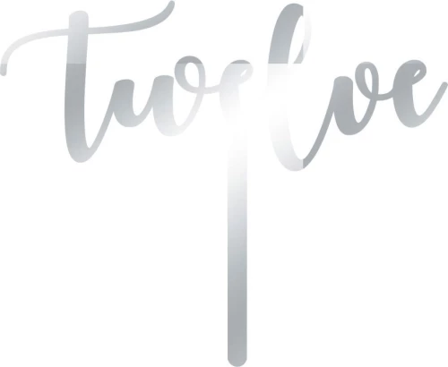 Cake Topper Twelve ΑΣΗΜΙ ΚΑΘΡΕΠΤΗΣ