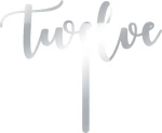Cake Topper Twelve ΑΣΗΜΙ ΚΑΘΡΕΠΤΗΣ