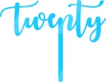 Cake Topper Twenty ΓΑΛΑΖΙΟ ΚΑΘΡΕΠΤΗΣ