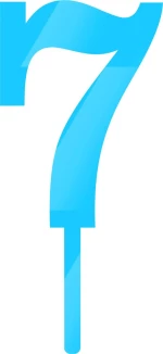 Cake Topper 7 ΓΑΛΑΖΙΟ ΚΑΘΡΕΠΤΗΣ