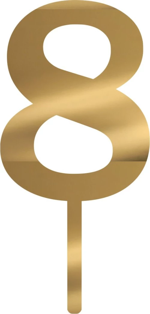 Cake Topper 8 ΧΡΥΣΟ ΚΑΘΡΕΠΤΗΣ