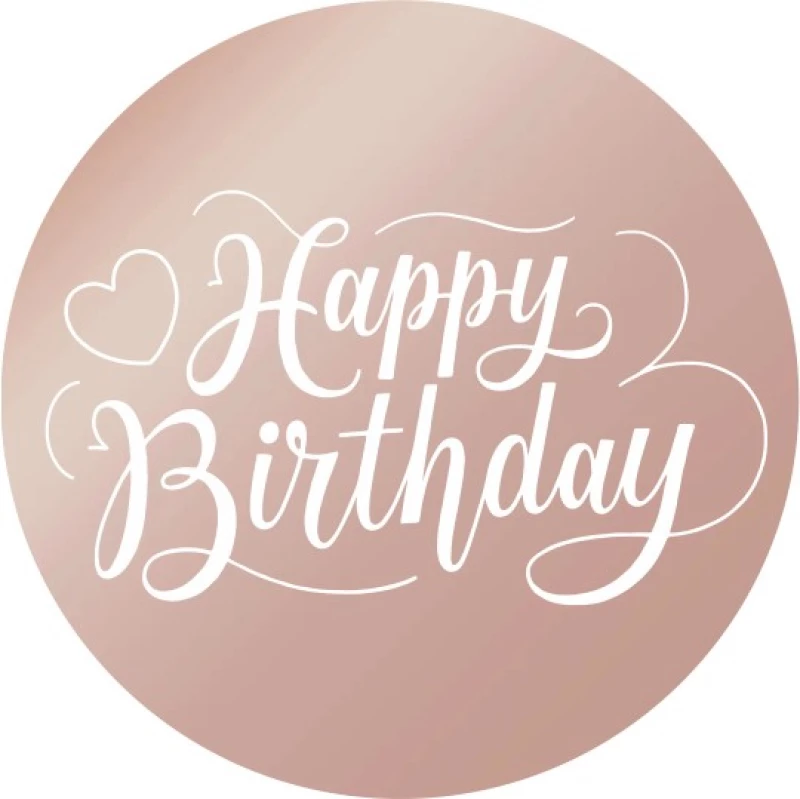 Disc Topper Happy Birthday v3 12 τμχ ROZE GOLD ΚΑΘΡΕΠΤΗΣ