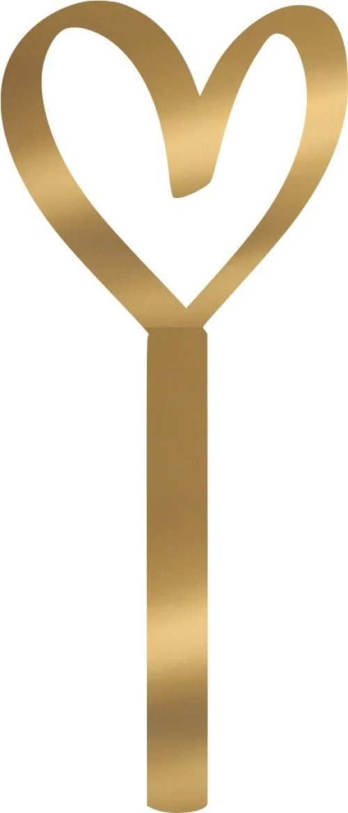 Mini Cake Topper Heart 2 12τμχ ΧΡΥΣΟ ΚΑΘΡΕΠΤΗΣ