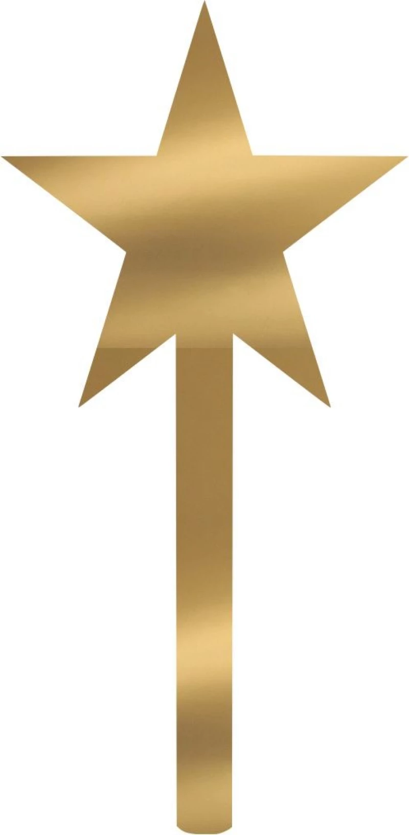 Mini Cake Topper Star 12τμχ ΧΡΥΣΟ ΚΑΘΡΕΠΤΗΣ