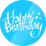 Disc Topper Happy Birthday v4 12 τμχ ΡΟΖ ΚΑΘΡΕΠΤΗΣ