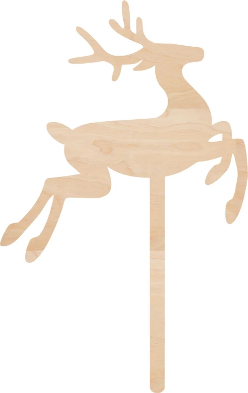 Cake Topper Τάρανδος v2 ΞΥΛΟ