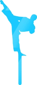 Cake Topper Karate ΓΑΛΑΖΙΟ ΚΑΘΡΕΠΤΗΣ