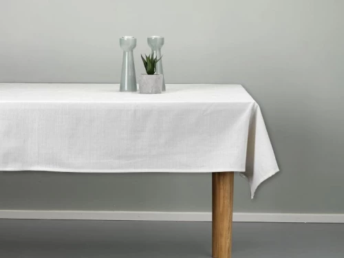Σετ Τραπεζομάντηλο Φαγητού Λευκό 12 ατόμων 160x280