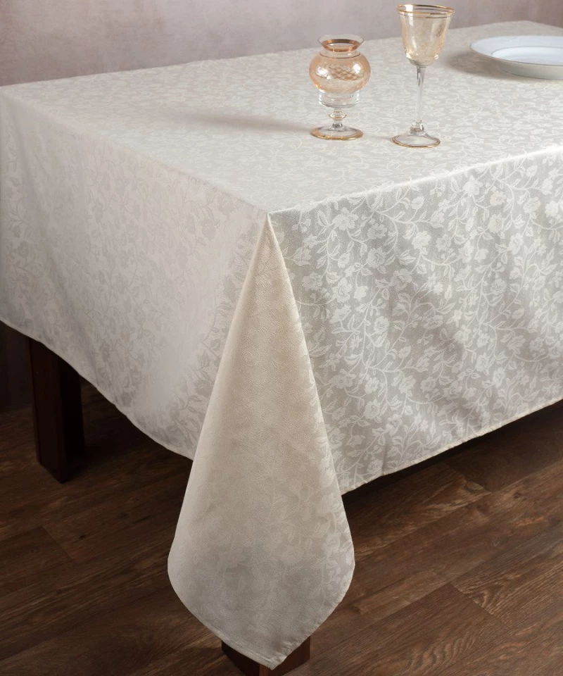 Ζακάρ τραπεζομάντηλο 1010 (180cm x 360cm) μπέζ Silk Fashion