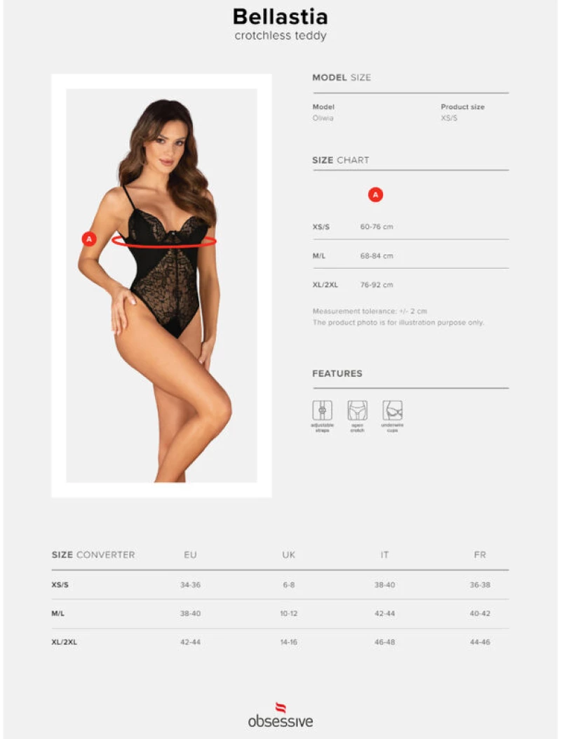 OBSESSIVE - BELLASTIA CROTCHLESS TEDDY