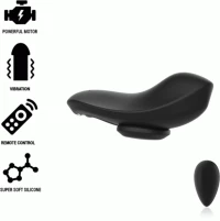 BLACK & SILVER - PRESTON BLACK RECHARGEABLE SILICONE VIBRATOR PANTIE