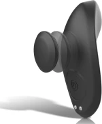 BLACK & SILVER - PRESTON BLACK RECHARGEABLE SILICONE VIBRATOR PANTIE