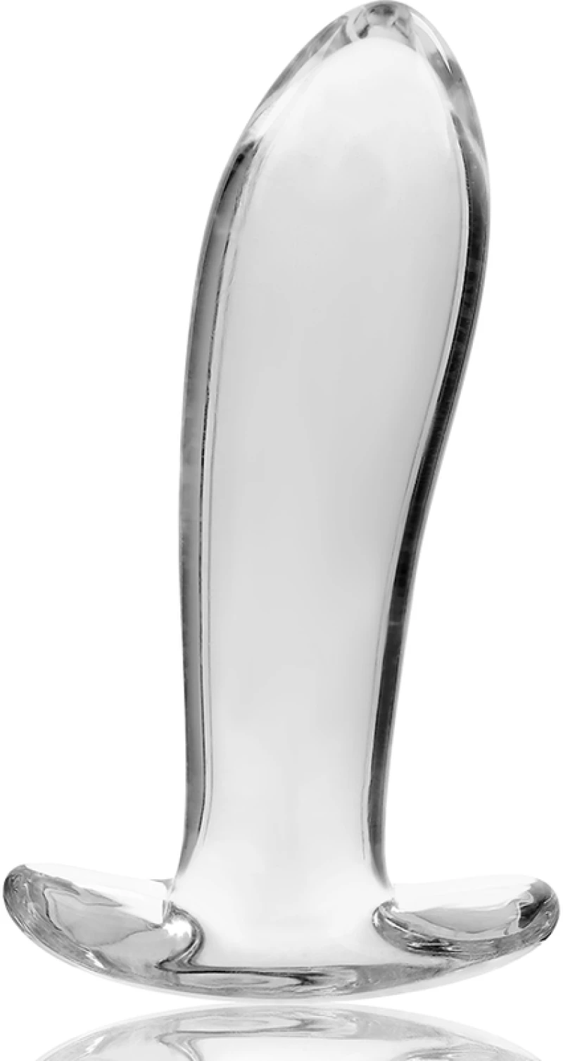 NEBULA SERIES BY IBIZA' - MODEL 5 ANAL PLUG BOROSILICATE GLASS 12.5 X 3.5 CM CLEAR