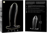 NEBULA SERIES BY IBIZA' - MODEL 5 ANAL PLUG BOROSILICATE GLASS 12.5 X 3.5 CM CLEAR