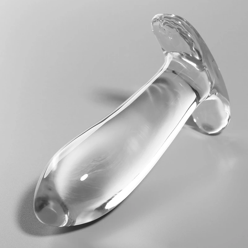 NEBULA SERIES BY IBIZA' - MODEL 5 ANAL PLUG BOROSILICATE GLASS 12.5 X 3.5 CM CLEAR