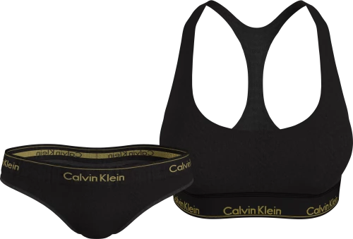 Γυναικείο Gift set Calvin Klein - Μαύρο - Αθλητικό σουτιέν & Slip String