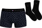 Ανδρικό Gift Pack Tommy Hilfiger - Μαύρο Boxer all over print - Μαύρες κάλτσες