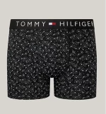 Ανδρικό Gift Pack Tommy Hilfiger - Μαύρο Boxer all over print - Μαύρες κάλτσες
