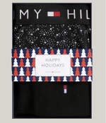 Ανδρικό Gift Pack Tommy Hilfiger - Μαύρο Boxer all over print - Μαύρες κάλτσες