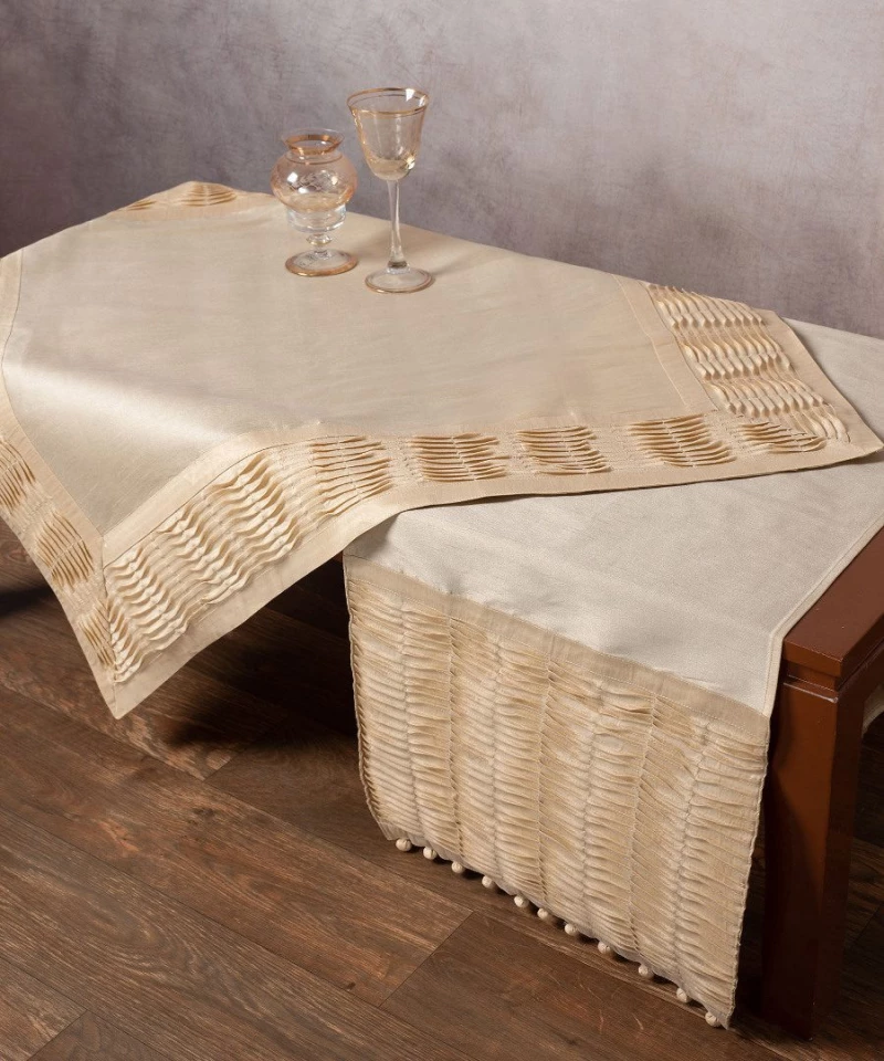 καρέ (85cm X 85cm) 3819 πλισέ ecru Silk Fashion