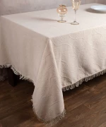 Σενίλ τραπεζομάντηλο 055 (200cm x 280cm) ivory Silk Fashion