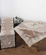 τραβέρσα (45cm X 170cm)  YL169-14B μπεζ Silk Fashion