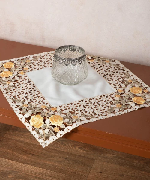 Σατέν κοφτό καρέ (60cm x 60cm) 081 κίτρινο Silk Fashion