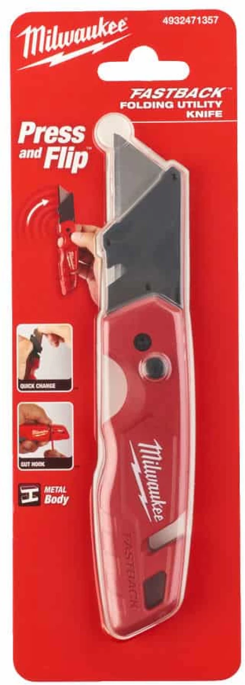 Milwaukee Μαχαίρι αναδιπλούμενο fastback flip utility knife 4932471357