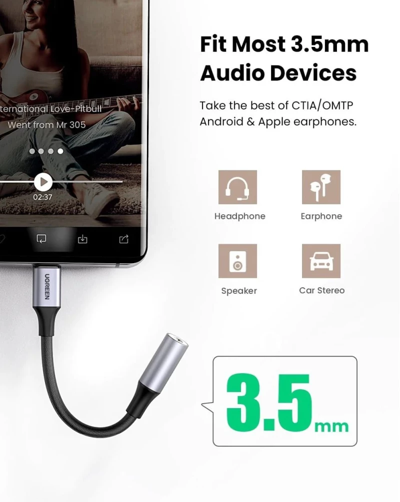 UGREEN Καλώδιο USB-C to 3.5/F AV161 (80154)