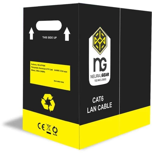 NG Καλώδιο Δικτύου UTP Cat6, Γκρί NG-UTP305 (305m)
