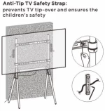 BRATECK βάση δαπέδου FS12-46F-01 για τηλεόραση 49-70", έως 40kg