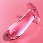NEBULA SERIES BY IBIZA' - MODEL 5 ANAL PLUG BOROSILICATE GLASS 12.5 X 3.5 CM PINK