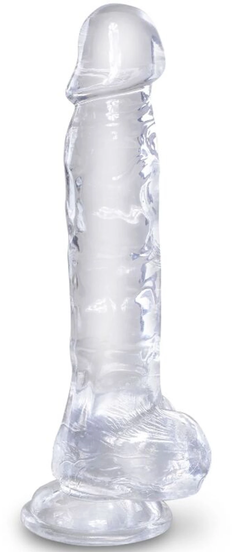 KING COCK CLEAR - REALISTIC PENIS WITH BALLS 16.5 CM TRANSPARENT